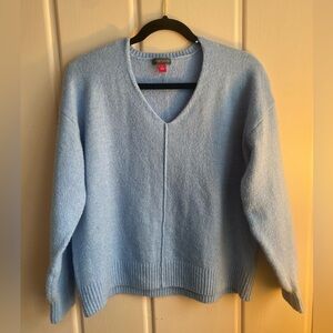 Vince Camuto Sky Blue V-Neck Sweater